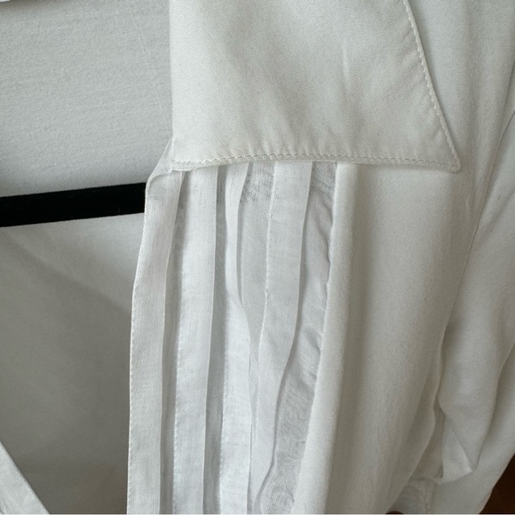 Anna Fontaine Paris White blouse sz 40 (M) - Picture 3 of 14